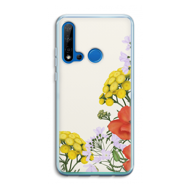 Wilde bloemen: Huawei P20 Lite (2019) Transparant Hoesje