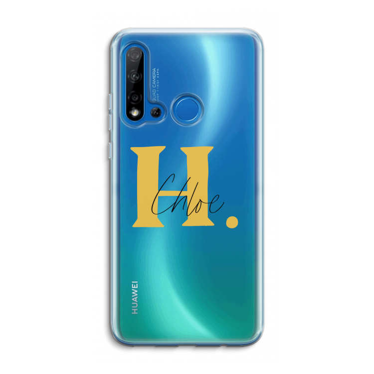 Amber Script: Huawei P20 Lite (2019) Transparant Hoesje