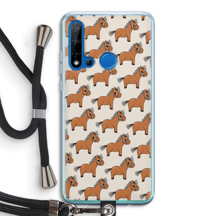 Pony: Huawei P20 Lite (2019) Transparant Hoesje met koord