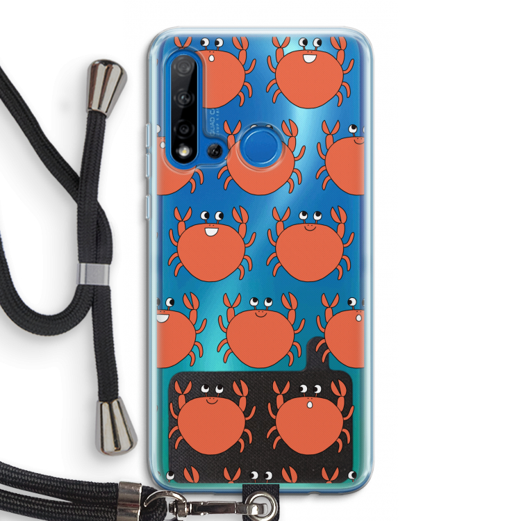 Krab: Huawei P20 Lite (2019) Transparant Hoesje met koord