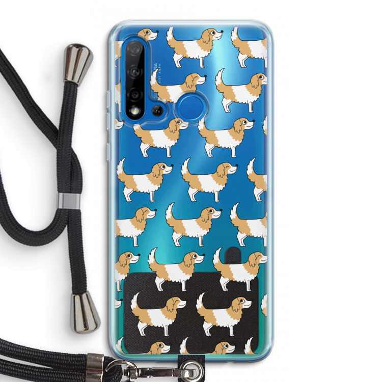 Doggy: Huawei P20 Lite (2019) Transparant Hoesje met koord
