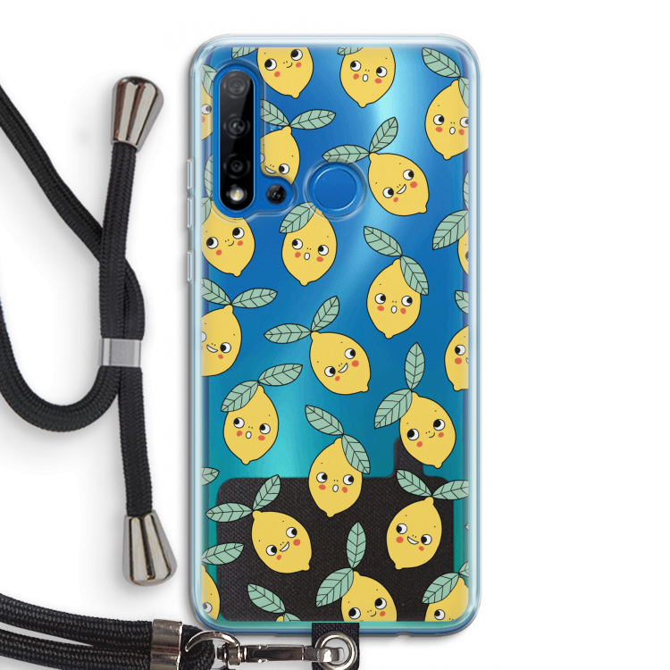 Citroenen: Huawei P20 Lite (2019) Transparant Hoesje met koord