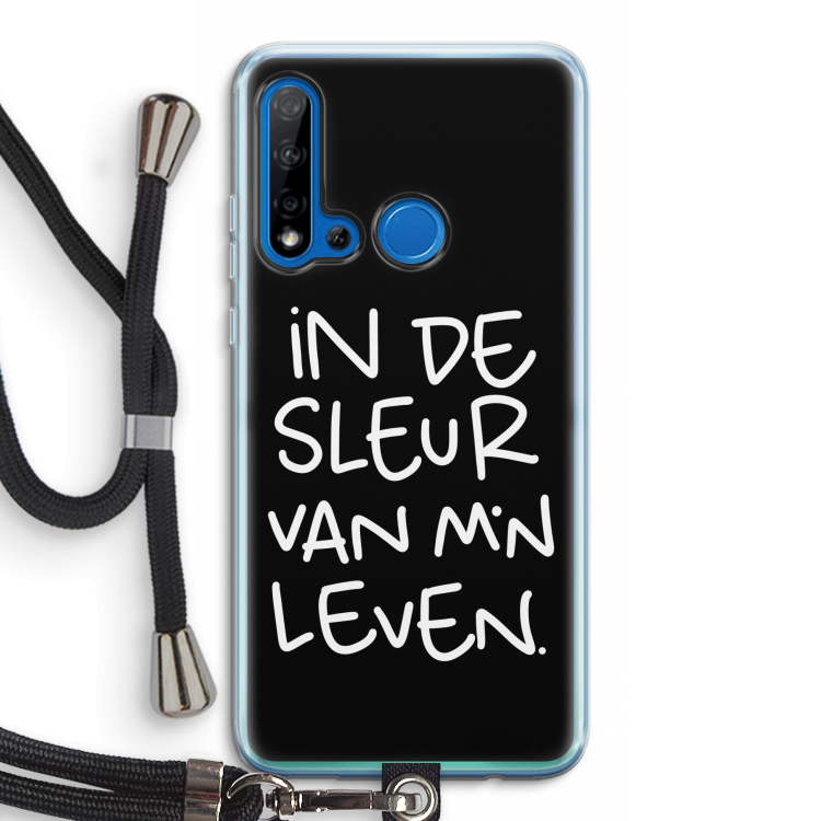 De Sleur: Huawei P20 Lite (2019) Transparant Hoesje met koord