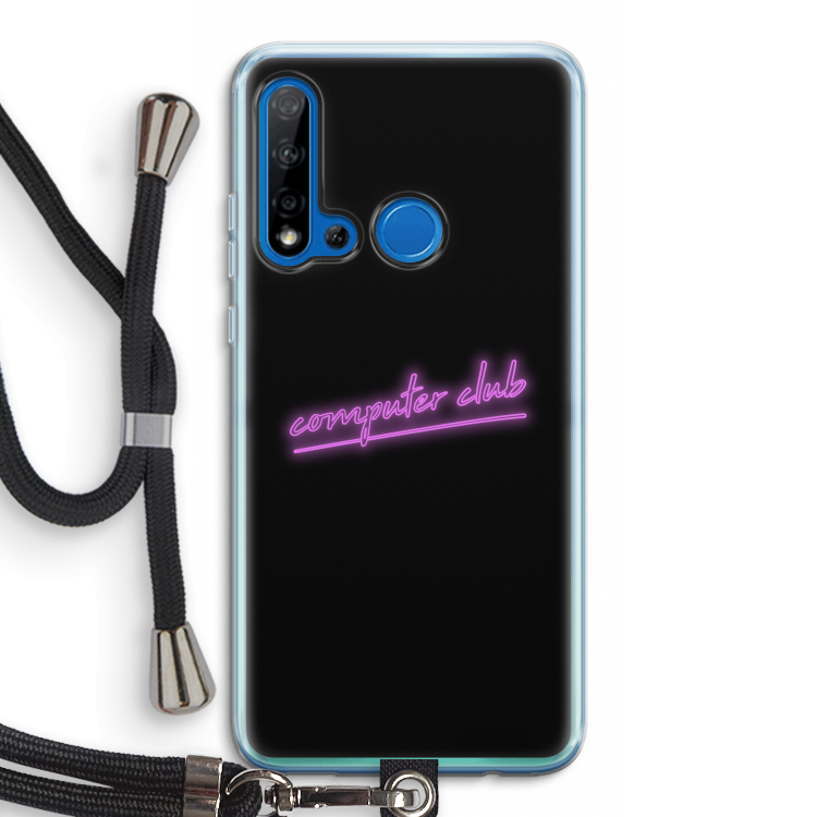 Vice Black: Huawei P20 Lite (2019) Transparant Hoesje met koord