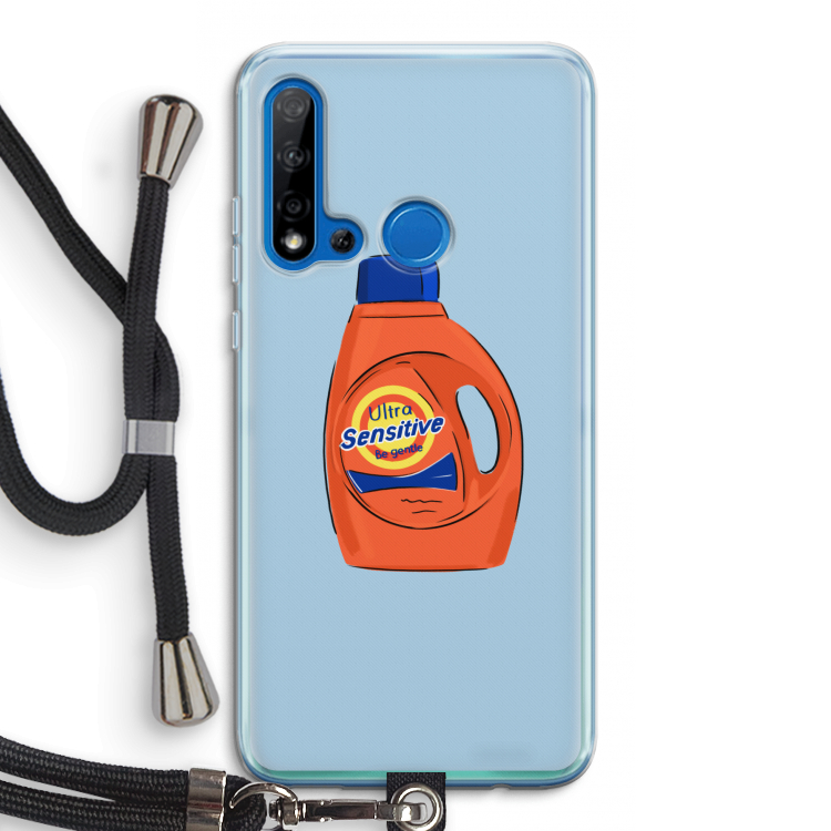 Ultra Sensitive: Huawei P20 Lite (2019) Transparant Hoesje met koord