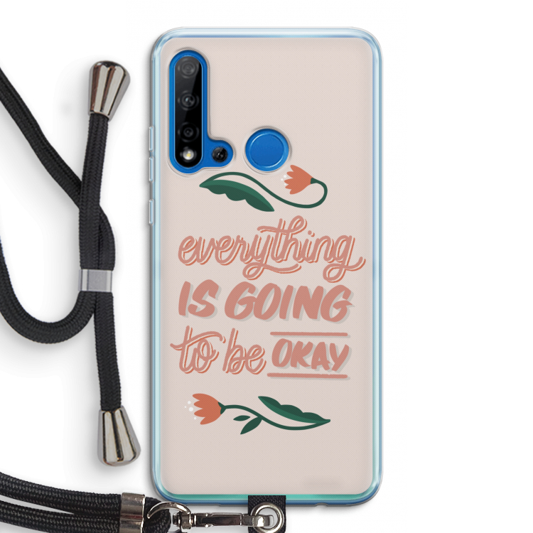 Optimistic flower girl: Huawei P20 Lite (2019) Transparant Hoesje met koord