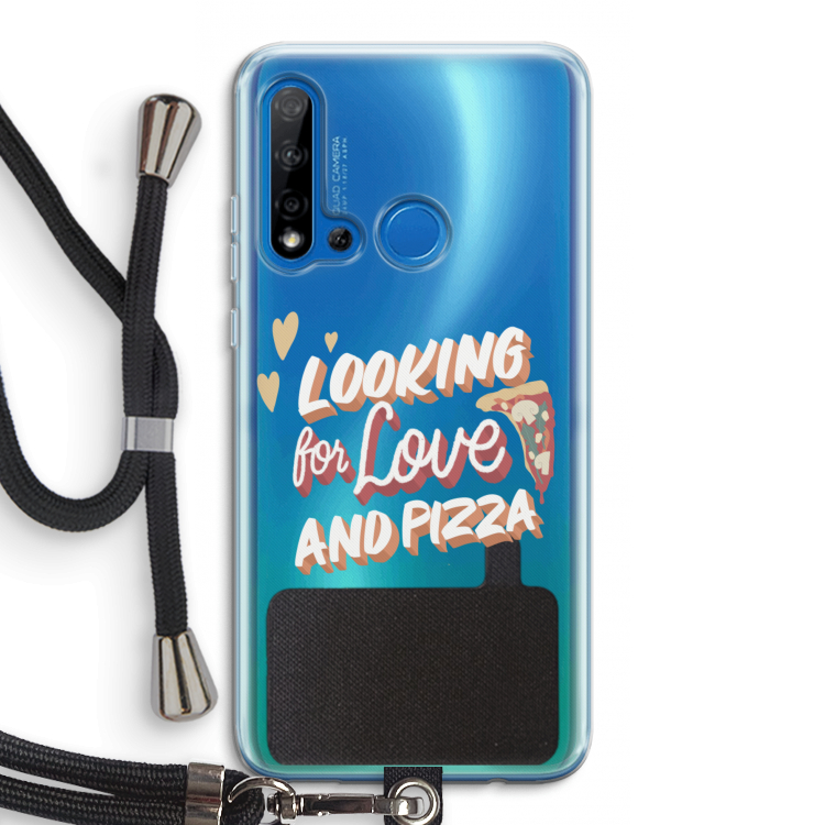 Pizza is the answer: Huawei P20 Lite (2019) Transparant Hoesje met koord