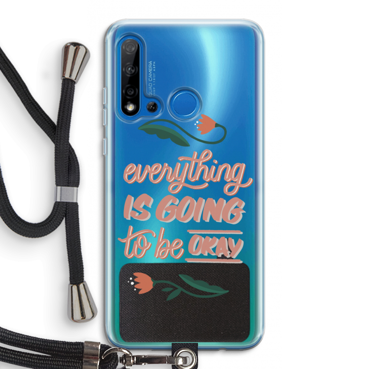 Optimistic flower girl: Huawei P20 Lite (2019) Transparant Hoesje met koord