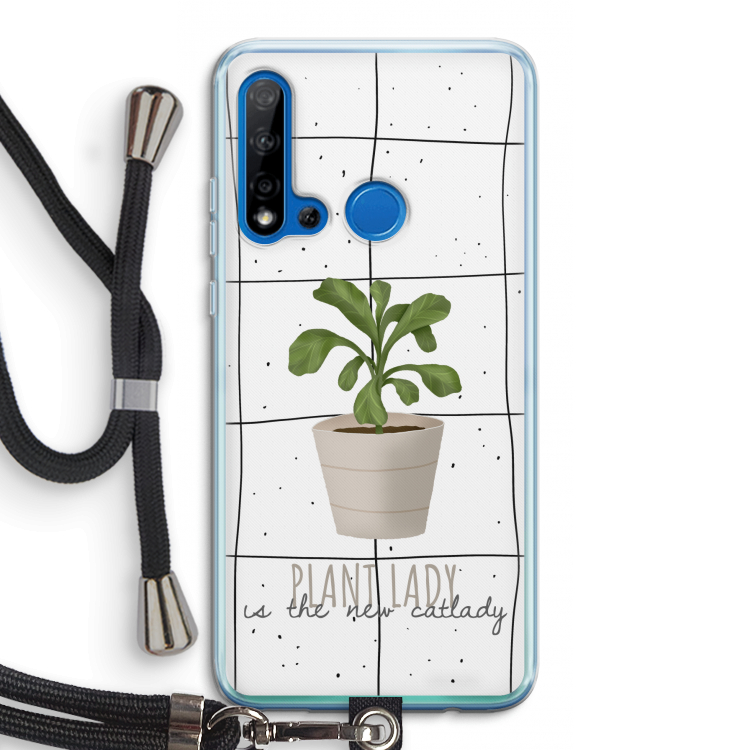 Kamerplant op vensterruit: Huawei P20 Lite (2019) Transparant Hoesje met koord
