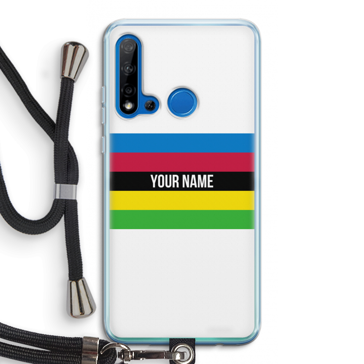 WK Wielrennen: Huawei P20 Lite (2019) Transparant Hoesje met koord