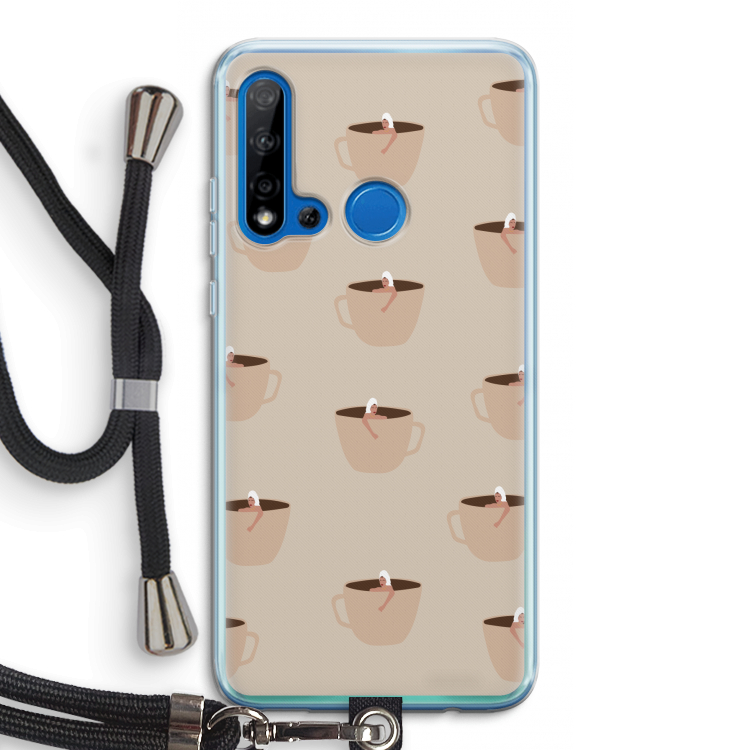 Morning coffee: Huawei P20 Lite (2019) Transparant Hoesje met koord