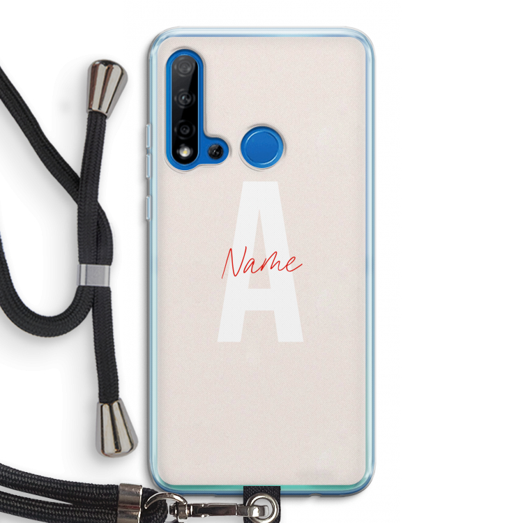 Strawberry Milkshake: Huawei P20 Lite (2019) Transparant Hoesje met koord