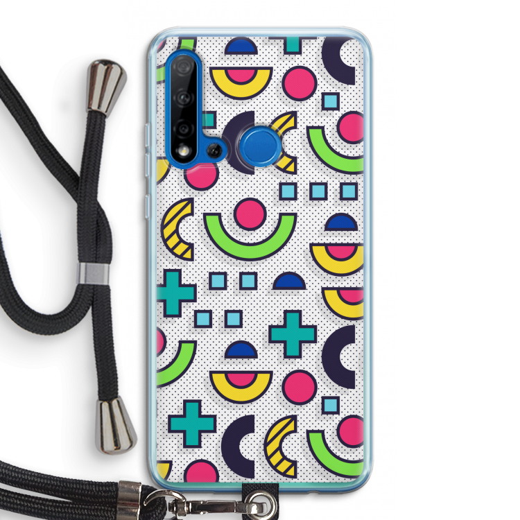 8-bit N°6: Huawei P20 Lite (2019) Transparant Hoesje met koord