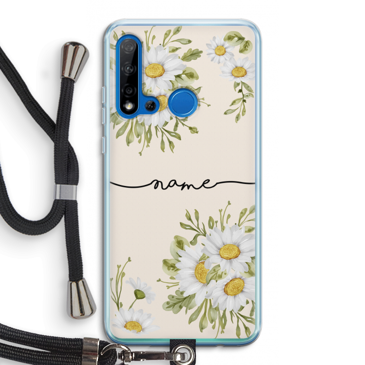 Daisies: Huawei P20 Lite (2019) Transparant Hoesje met koord