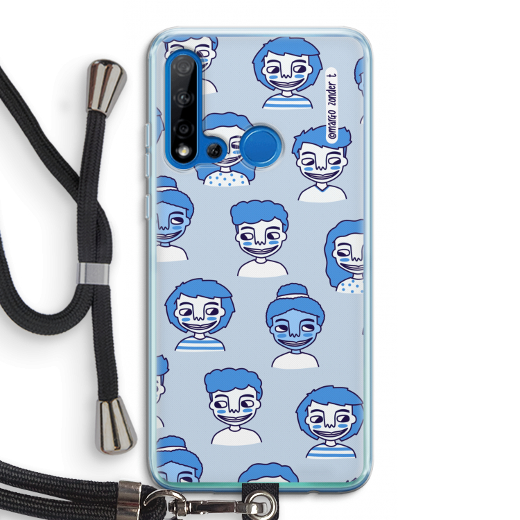 Gezichtjes: Huawei P20 Lite (2019) Transparant Hoesje met koord