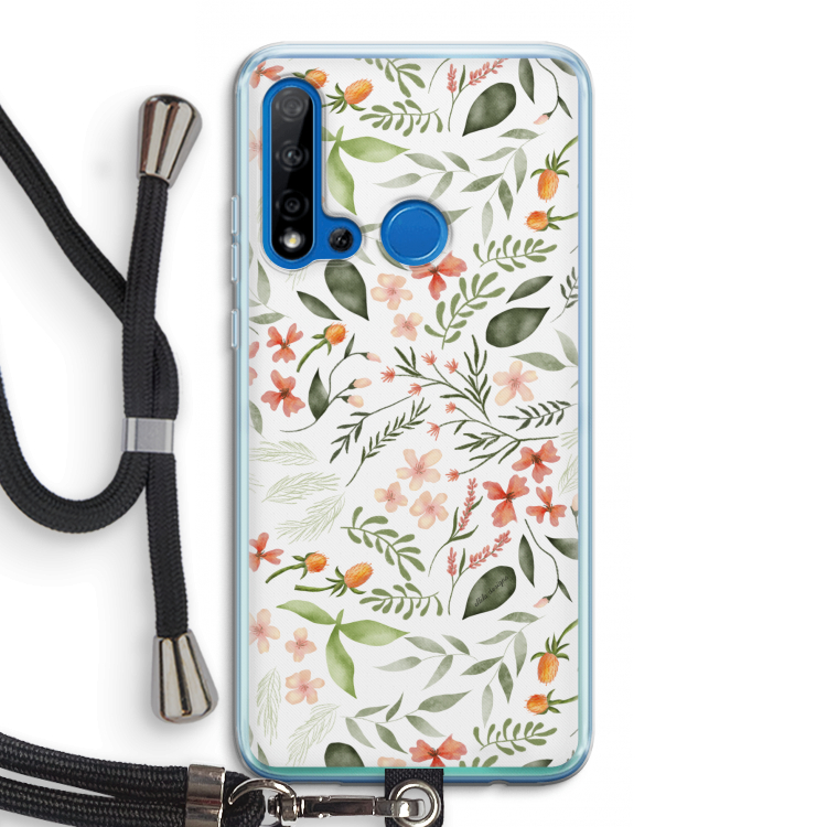 Sweet little flowers: Huawei P20 Lite (2019) Transparant Hoesje met koord
