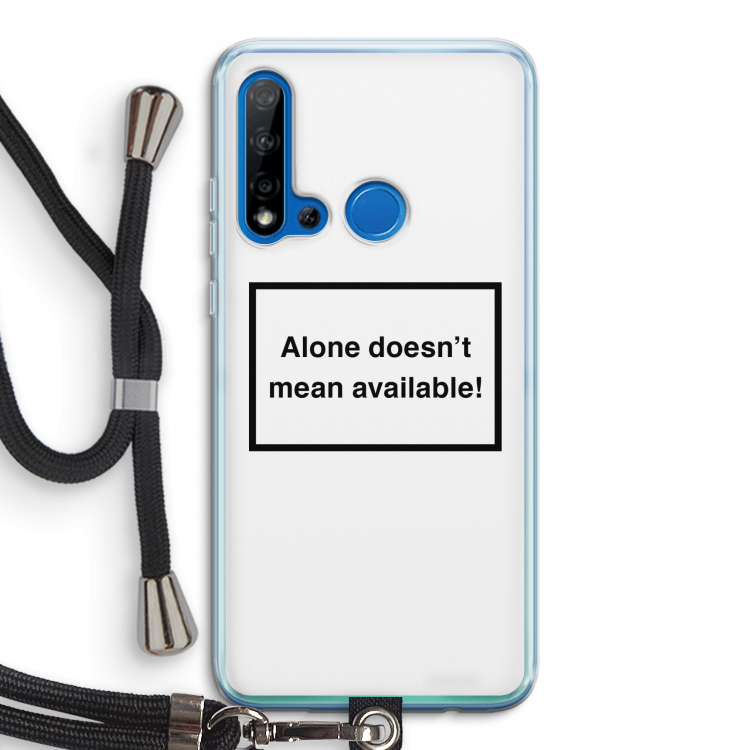 Alone: Huawei P20 Lite (2019) Transparant Hoesje met koord
