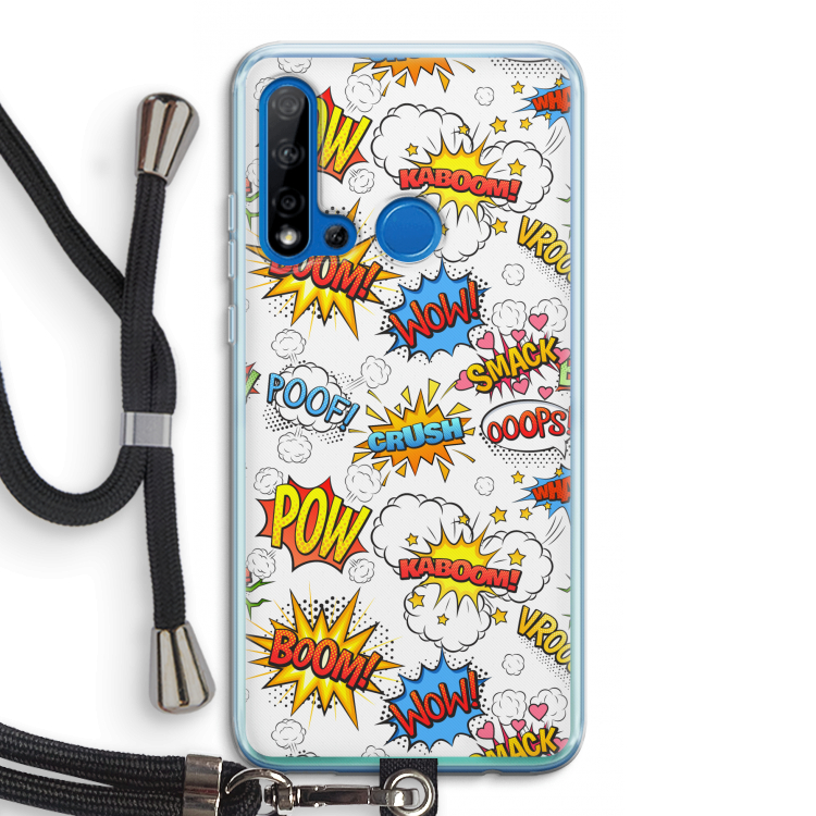 Pow Smack: Huawei P20 Lite (2019) Transparant Hoesje met koord