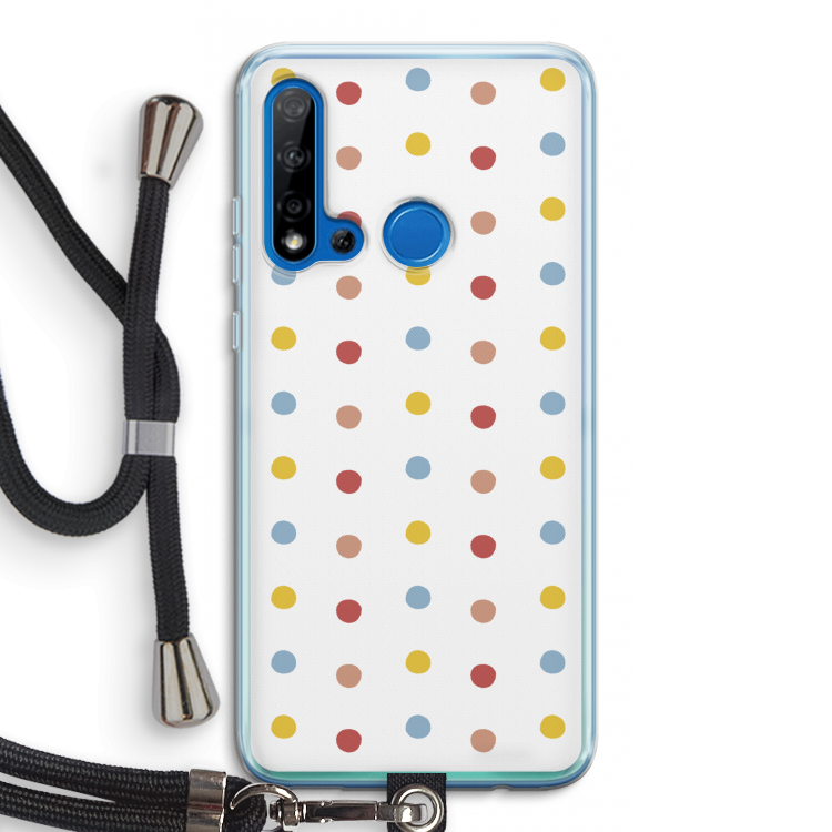 Bollen: Huawei P20 Lite (2019) Transparant Hoesje met koord