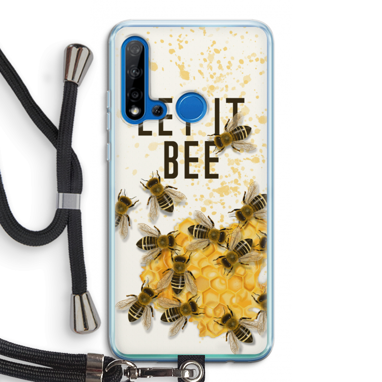 Let it bee: Huawei P20 Lite (2019) Transparant Hoesje met koord