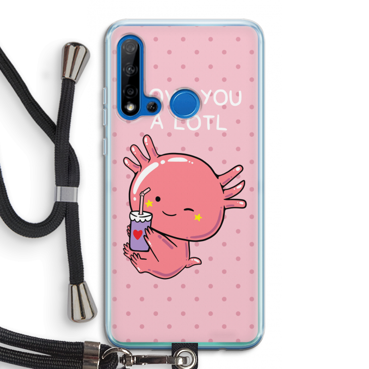 Love You A Lotl: Huawei P20 Lite (2019) Transparant Hoesje met koord