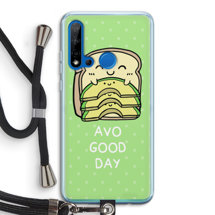 Avo Good Day: Huawei P20 Lite (2019) Transparant Hoesje met koord