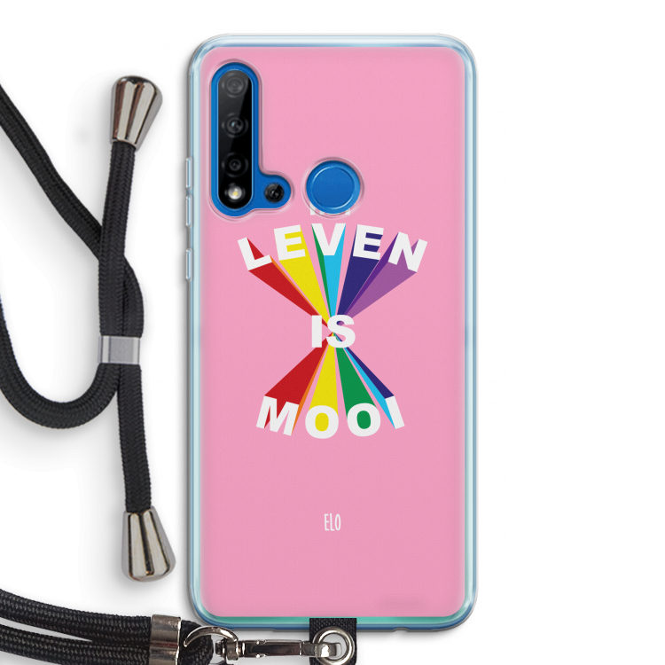 Het Leven Is Mooi: Huawei P20 Lite (2019) Transparant Hoesje met koord
