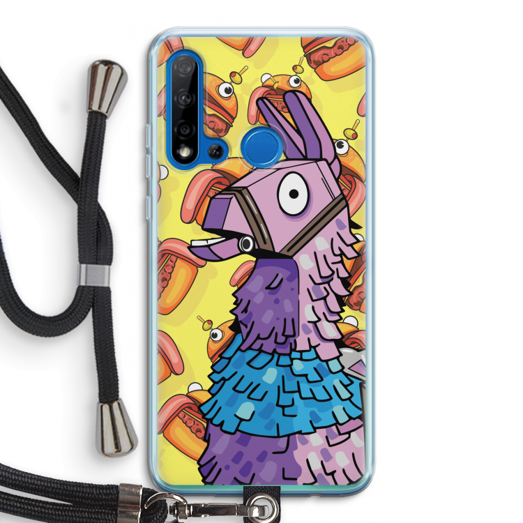 Loot Burger: Huawei P20 Lite (2019) Transparant Hoesje met koord