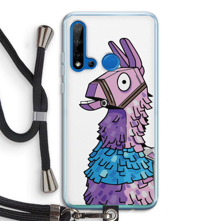 Lama: Huawei P20 Lite (2019) Transparant Hoesje met koord