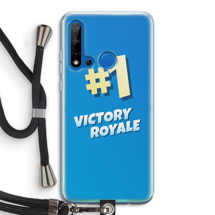 Victory Royale: Huawei P20 Lite (2019) Transparant Hoesje met koord