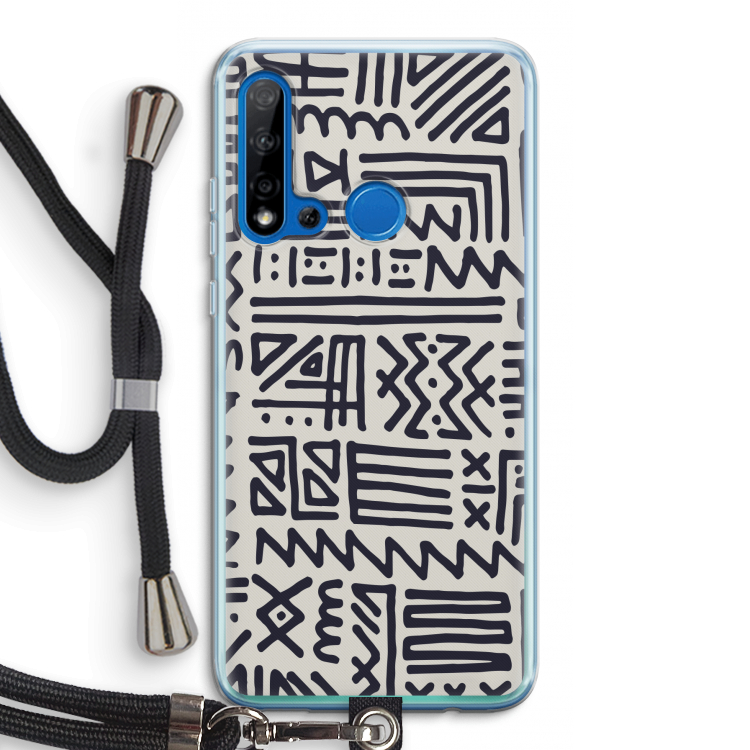 Marrakech print: Huawei P20 Lite (2019) Transparant Hoesje met koord