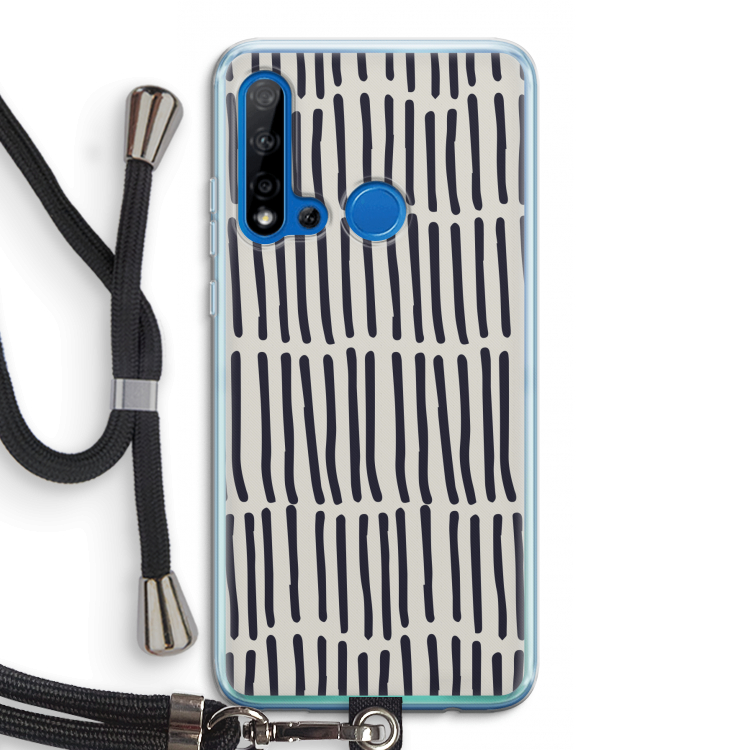 Moroccan stripes: Huawei P20 Lite (2019) Transparant Hoesje met koord