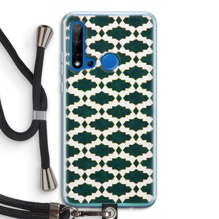 Moroccan tiles: Huawei P20 Lite (2019) Transparant Hoesje met koord
