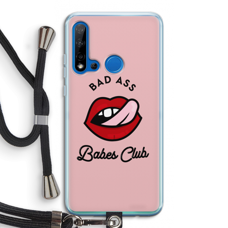Badass Babes Club: Huawei P20 Lite (2019) Transparant Hoesje met koord