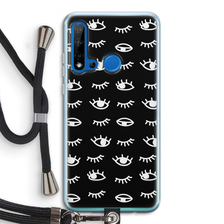 Eye pattern #3: Huawei P20 Lite (2019) Transparant Hoesje met koord