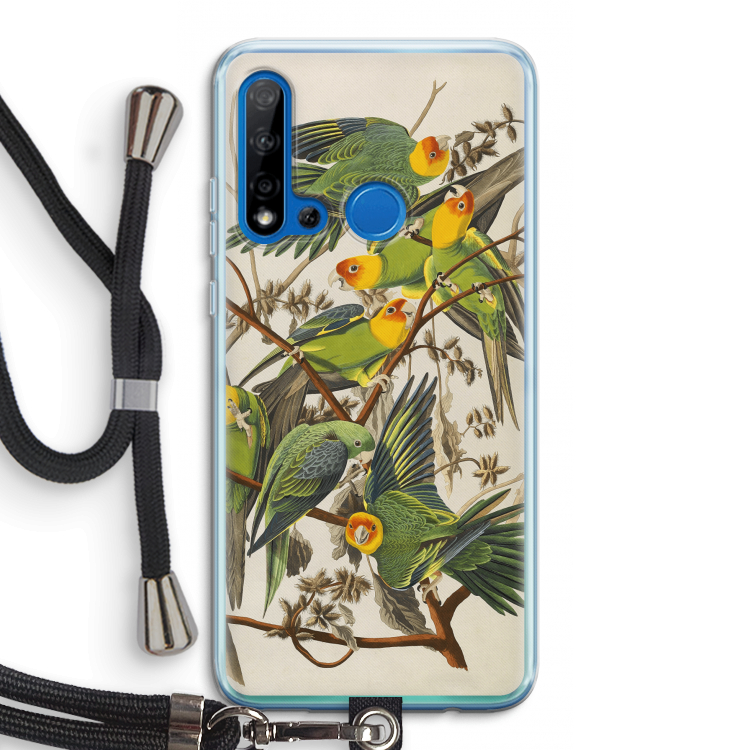 Carolinaparkiet: Huawei P20 Lite (2019) Transparant Hoesje met koord