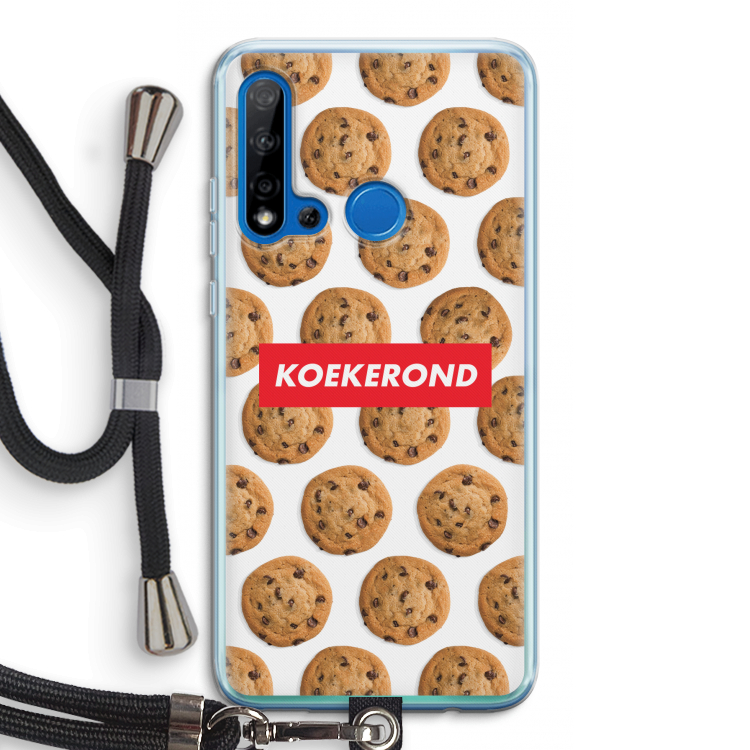 Koekerond: Huawei P20 Lite (2019) Transparant Hoesje met koord