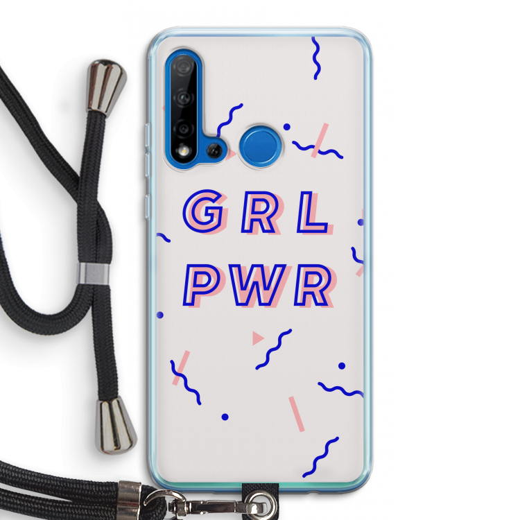GRL PWR: Huawei P20 Lite (2019) Transparant Hoesje met koord