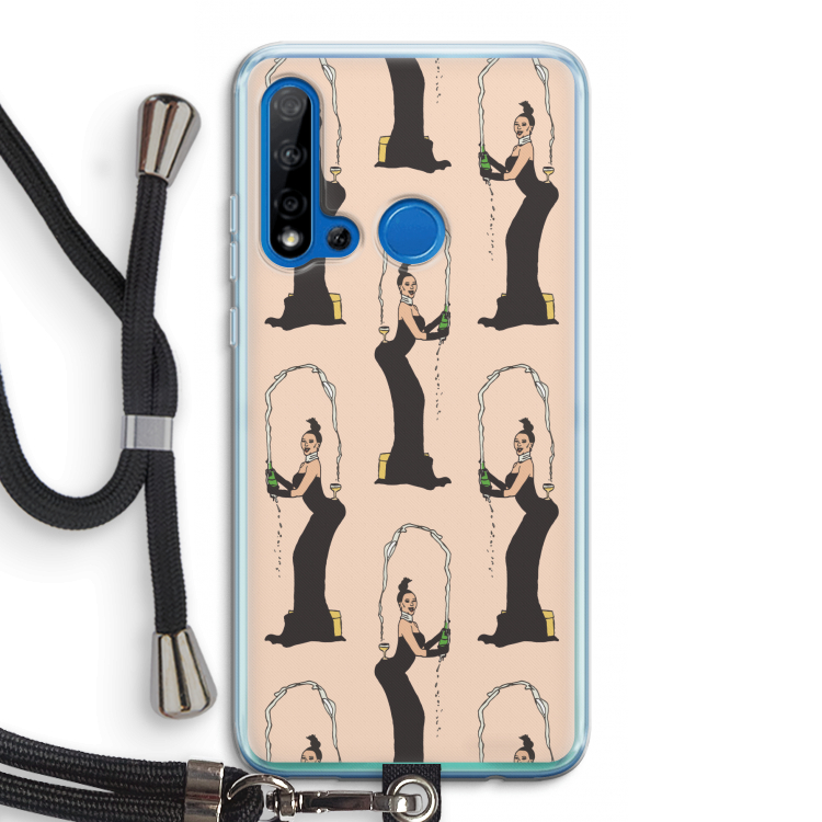 Pop Some Kim: Huawei P20 Lite (2019) Transparant Hoesje met koord