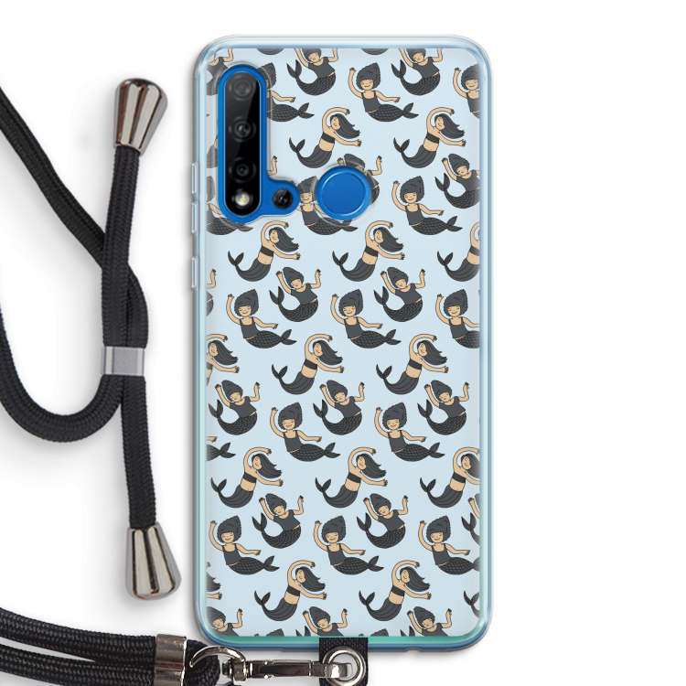 Zeemeermin: Huawei P20 Lite (2019) Transparant Hoesje met koord