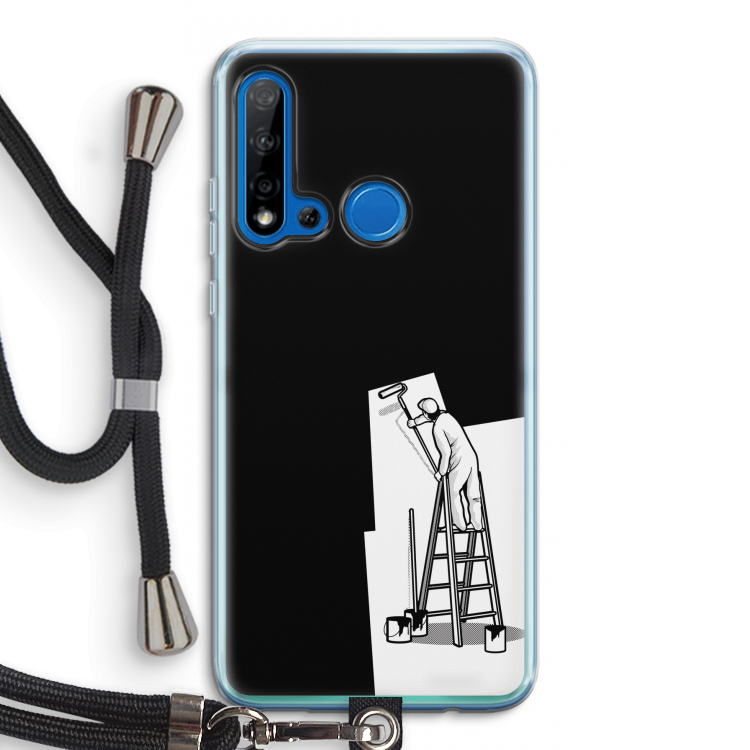 Musketon Painter: Huawei P20 Lite (2019) Transparant Hoesje met koord