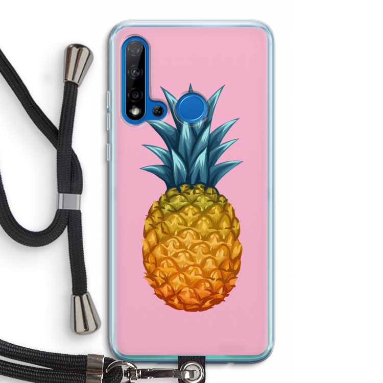 Grote ananas: Huawei P20 Lite (2019) Transparant Hoesje met koord