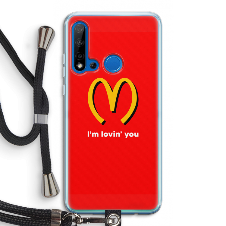 I'm lovin' you: Huawei P20 Lite (2019) Transparant Hoesje met koord