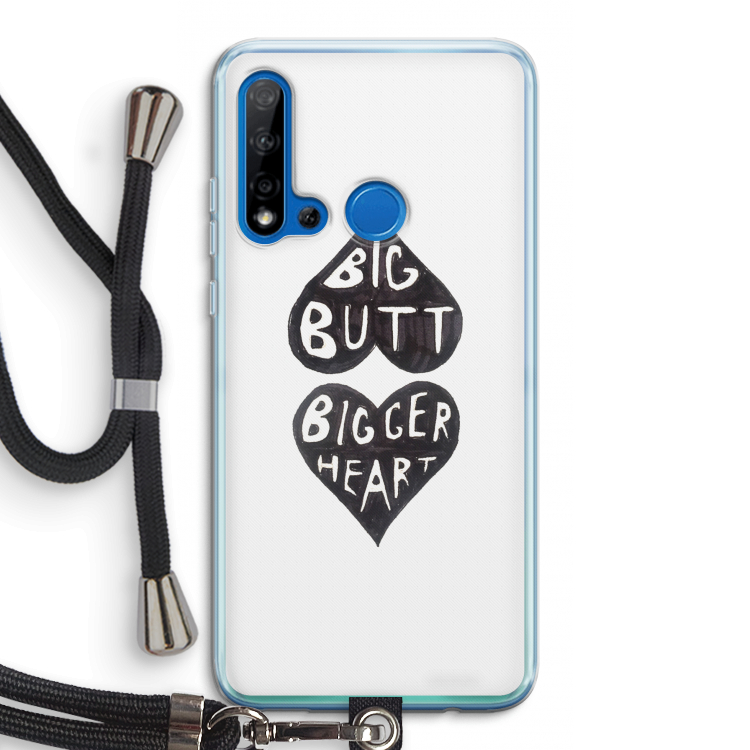 Big butt bigger heart: Huawei P20 Lite (2019) Transparant Hoesje met koord