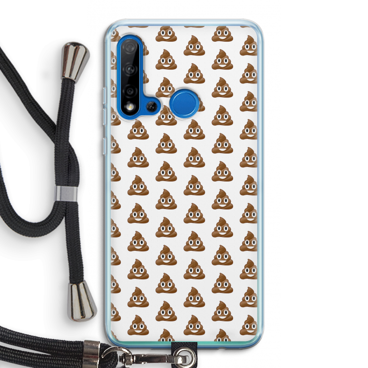 Poop emoji: Huawei P20 Lite (2019) Transparant Hoesje met koord