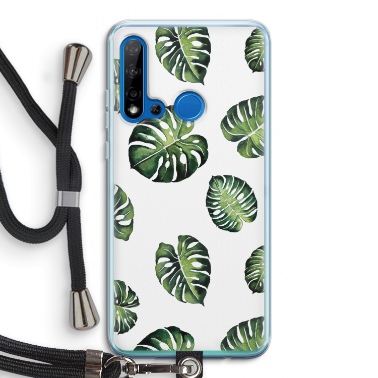 Tropische bladeren: Huawei P20 Lite (2019) Transparant Hoesje met koord