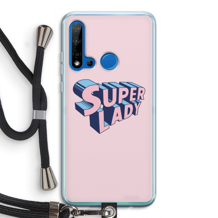 Superlady: Huawei P20 Lite (2019) Transparant Hoesje met koord