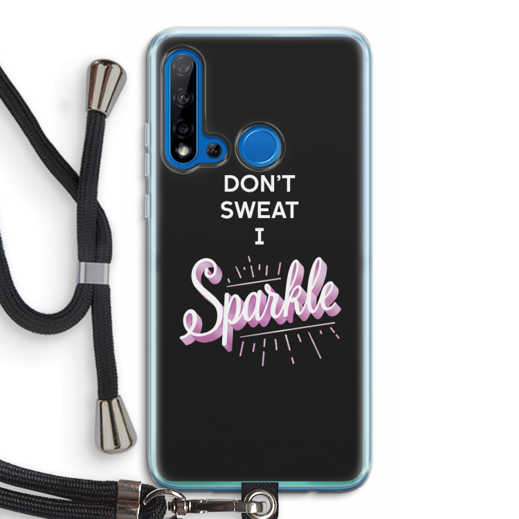Sparkle quote: Huawei P20 Lite (2019) Transparant Hoesje met koord