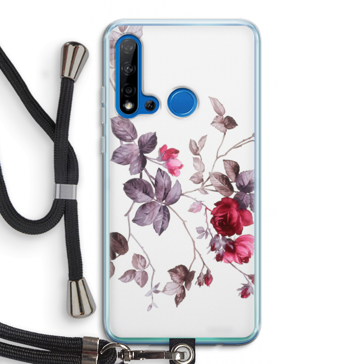 Mooie bloemen: Huawei P20 Lite (2019) Transparant Hoesje met koord
