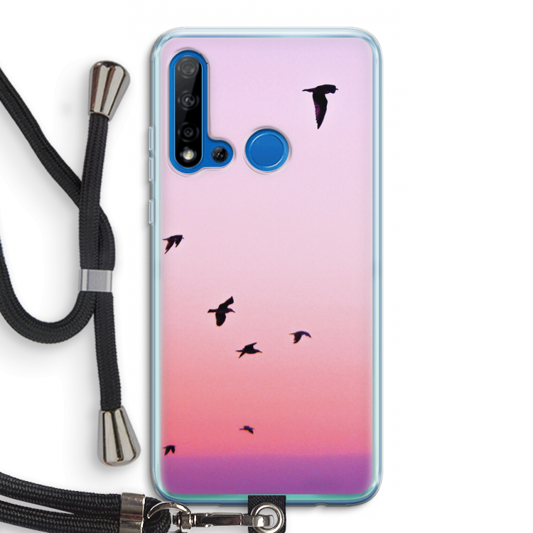 Fly away: Huawei P20 Lite (2019) Transparant Hoesje met koord